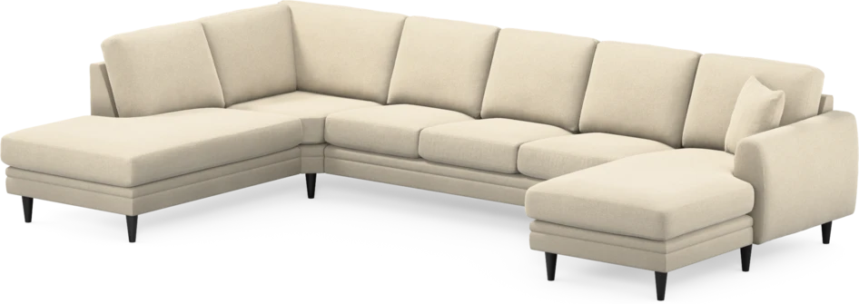 Eden - 3-sits soffa med divan vänster och schäslong höger - Beige