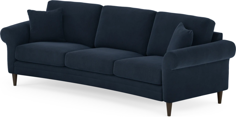 Eden - 3-sits soffa svängd - Blå