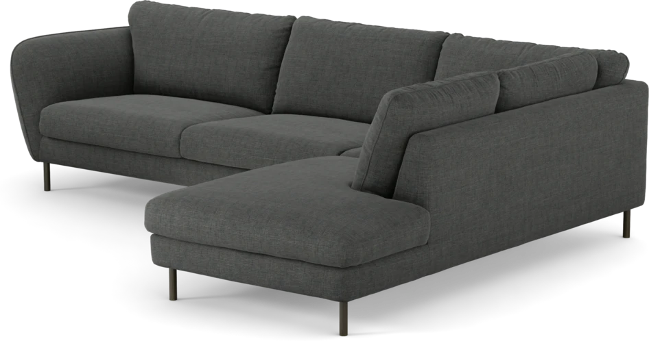Madison - 3-sits soffa med divan höger - Grå
