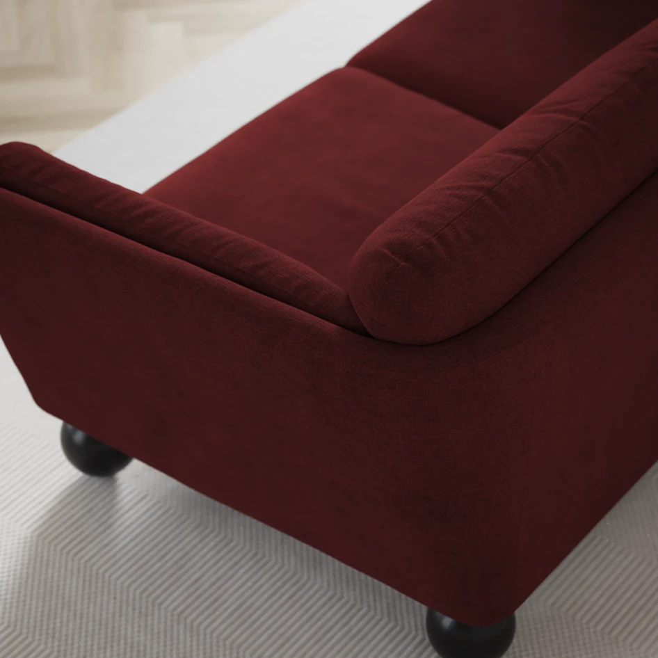 Madison Lux - Hörnsoffa 2+3-sits, hörn 1 - Röd