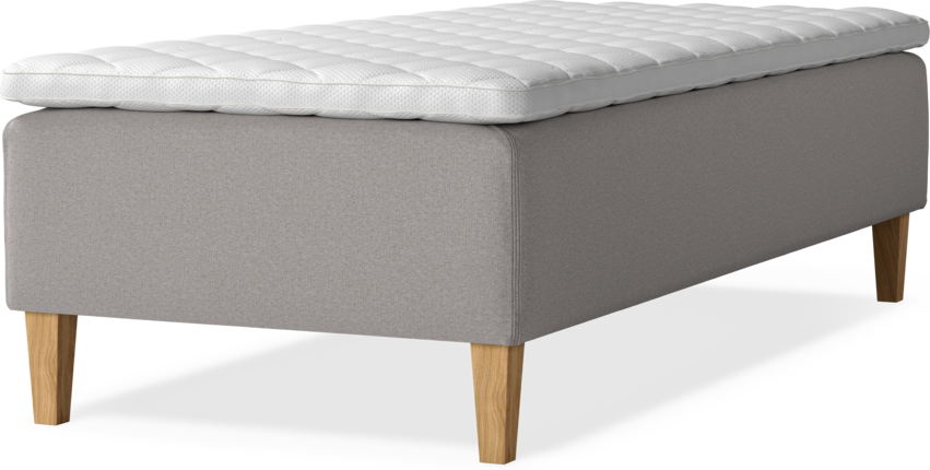 Delux Dream - Ramsäng, enkelsäng med bäddmadrass - Grå