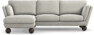 Madison Lux - 2-sits soffa med schäslong vänster - Grå