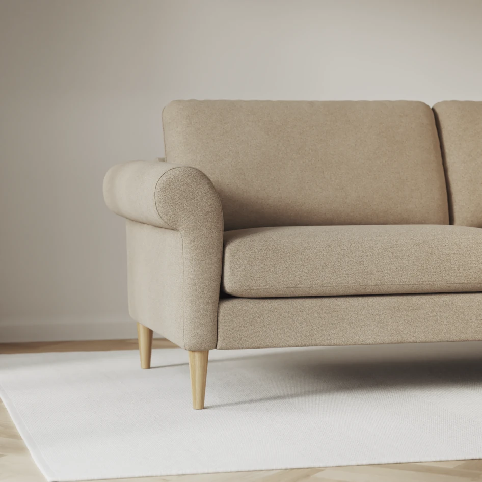 Bridge - 3-sits soffa med schäslong vänster och divan höger - Beige
