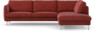 Madison Lux - 3-sits soffa med divan höger - Rosa