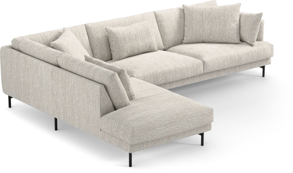 Harper - 3-sits soffa med divan vänster - Grå