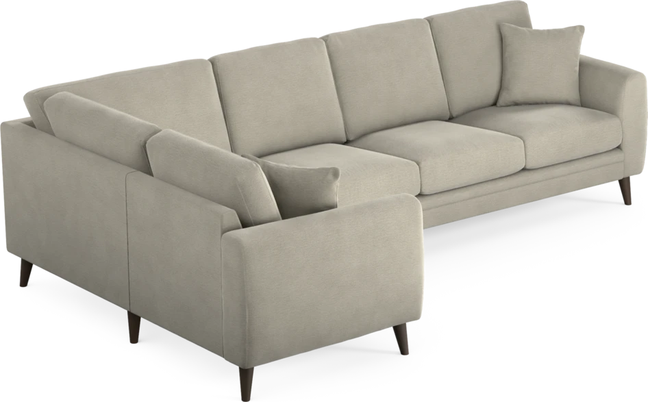 Eden - Hörnsoffa, 1+3-sits - Brun