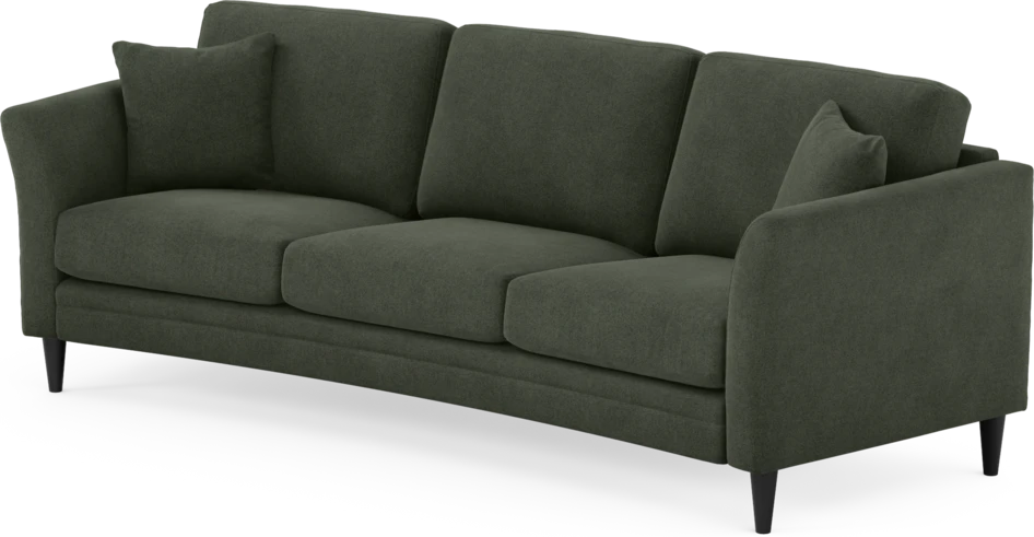 Eden - 3-sits soffa svängd - Grön
