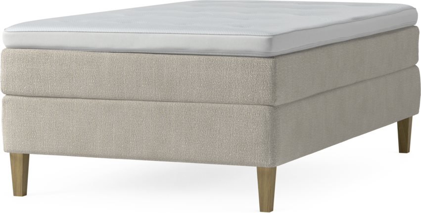 Delux Sense - Kontinentalsäng, enkelsäng 120 cm med bäddmadrass och sängben