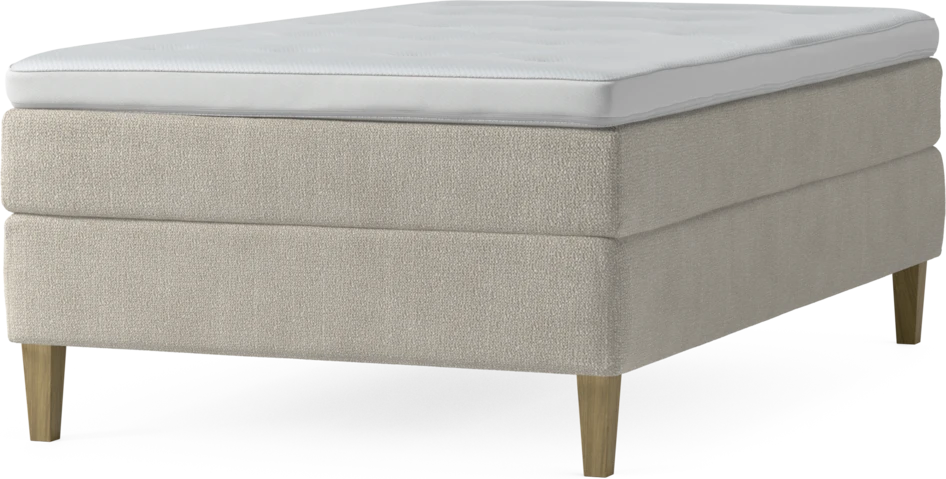 Delux Sense - Kontinentalsäng, enkelsäng 120 cm med bäddmadrass och sängben