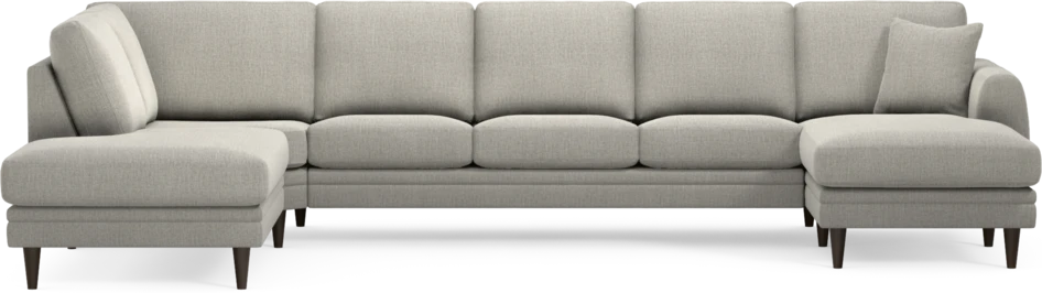 Eden - 3-sits soffa med divan vänster och schäslong höger - Grå