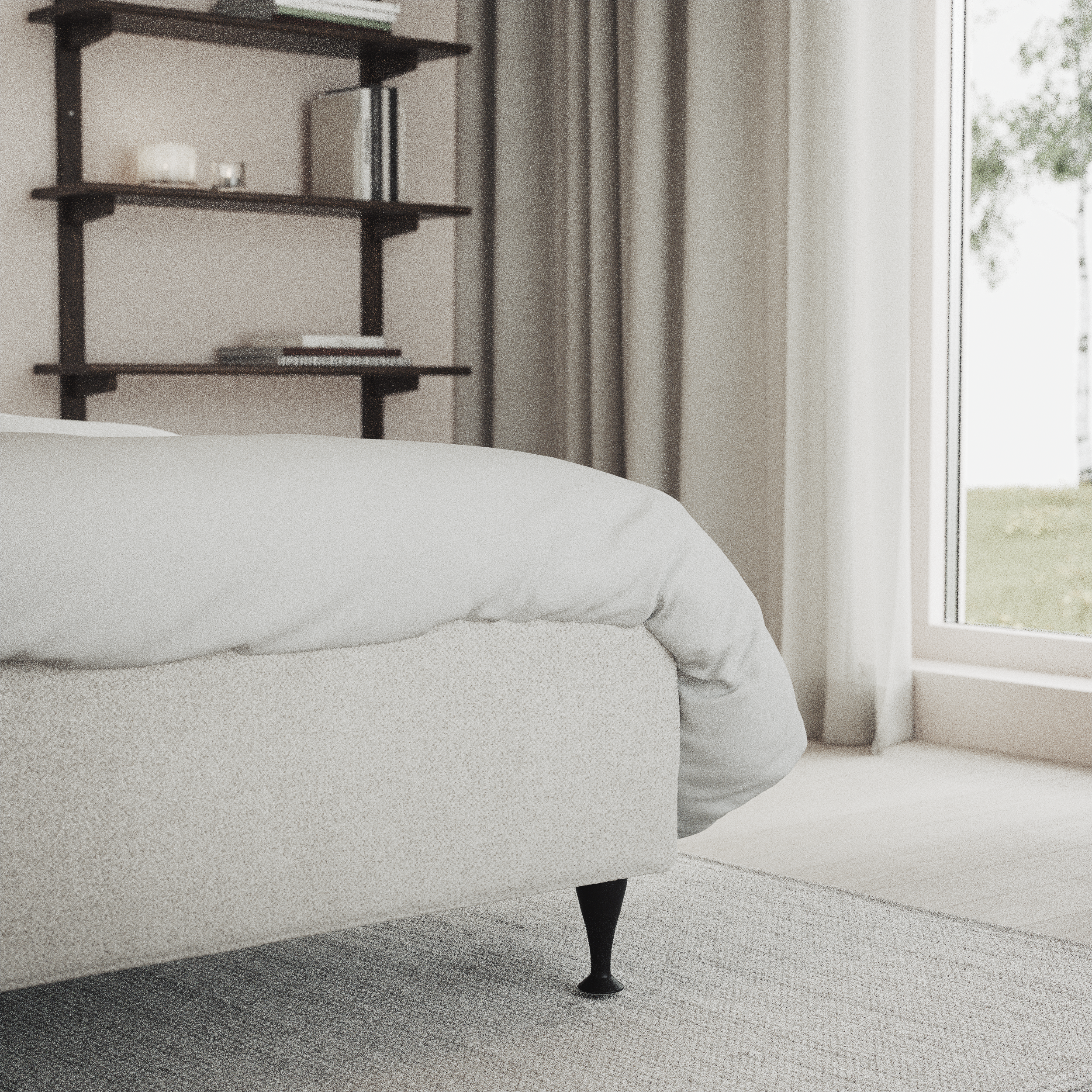 Delux Exclusive - Kontinentalsäng, enkelsäng 140 cm med bäddmadrass och sängben - inspiration