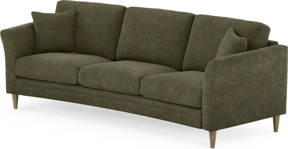 Eden - 3-sits soffa svängd - Grön