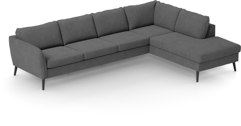 County - 3-sits soffa med divan höger - Grå