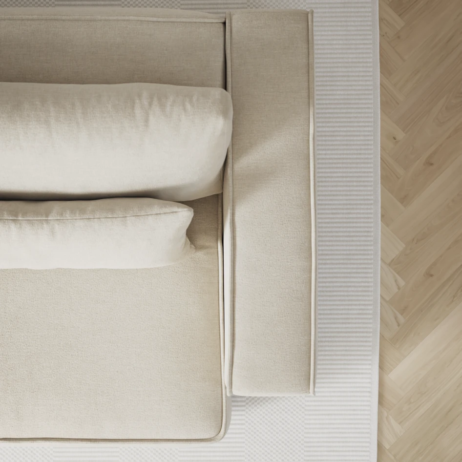 Ide - Bäddsoffa 3-sits med schäslong vänster - Beige