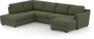Friday - 3-sits soffa med divan vänster och schäslong höger - Grön