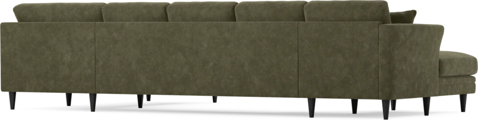 Eden - 3-sits soffa med schäslong vänster och divan höger - Grön