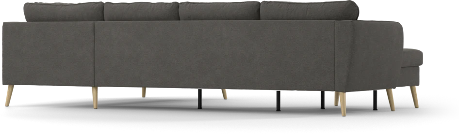 County - 3-sits soffa med schäslong vänster och divan höger - Brun