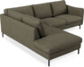 Madison Lux - 2-sits soffa med divan vänster - Brun
