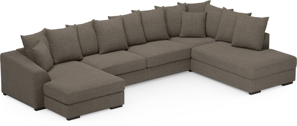 Town - 3-sits soffa med divan höger och schäslong vänster - Brun
