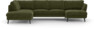 Madison Lux - 2-sits soffa med divan vänster och schäslong höger - Grön