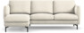 Madison Lux - 2-sits soffa med schäslong vänster - Vit