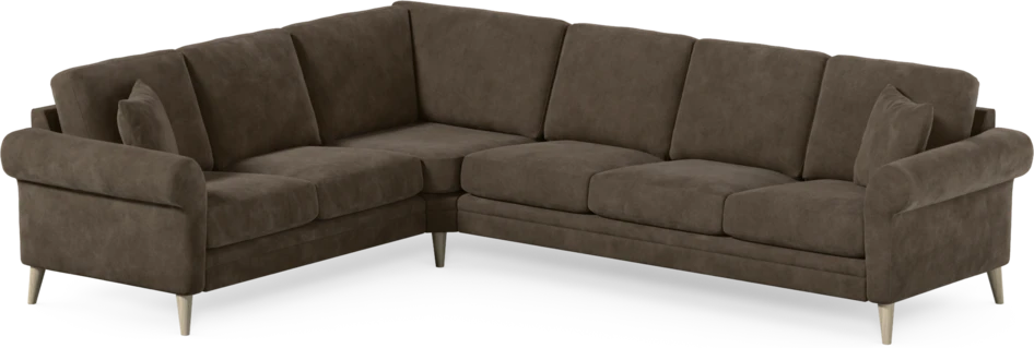Eden - Hörnsoffa, 2+3-sits - Brun