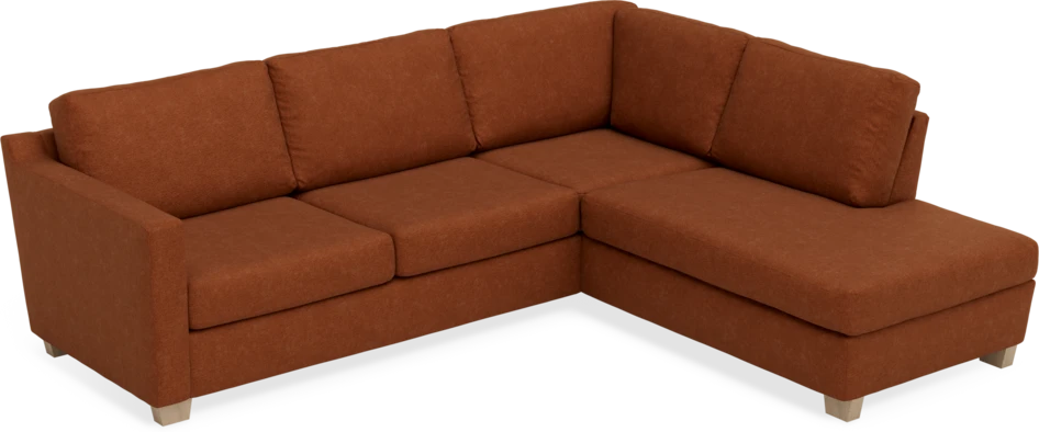 Friday - 2,5-sits soffa med divan höger - Orange