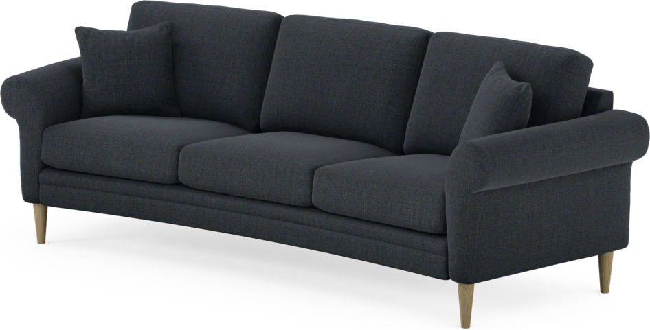 Eden - 3-sits soffa svängd - Blå