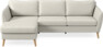 County - 3-sits soffa med flyttbar schäslong - Vit