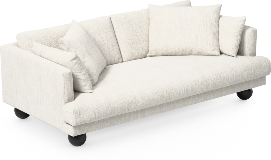 Harper - 3-sits soffa, hel dyna - Vit