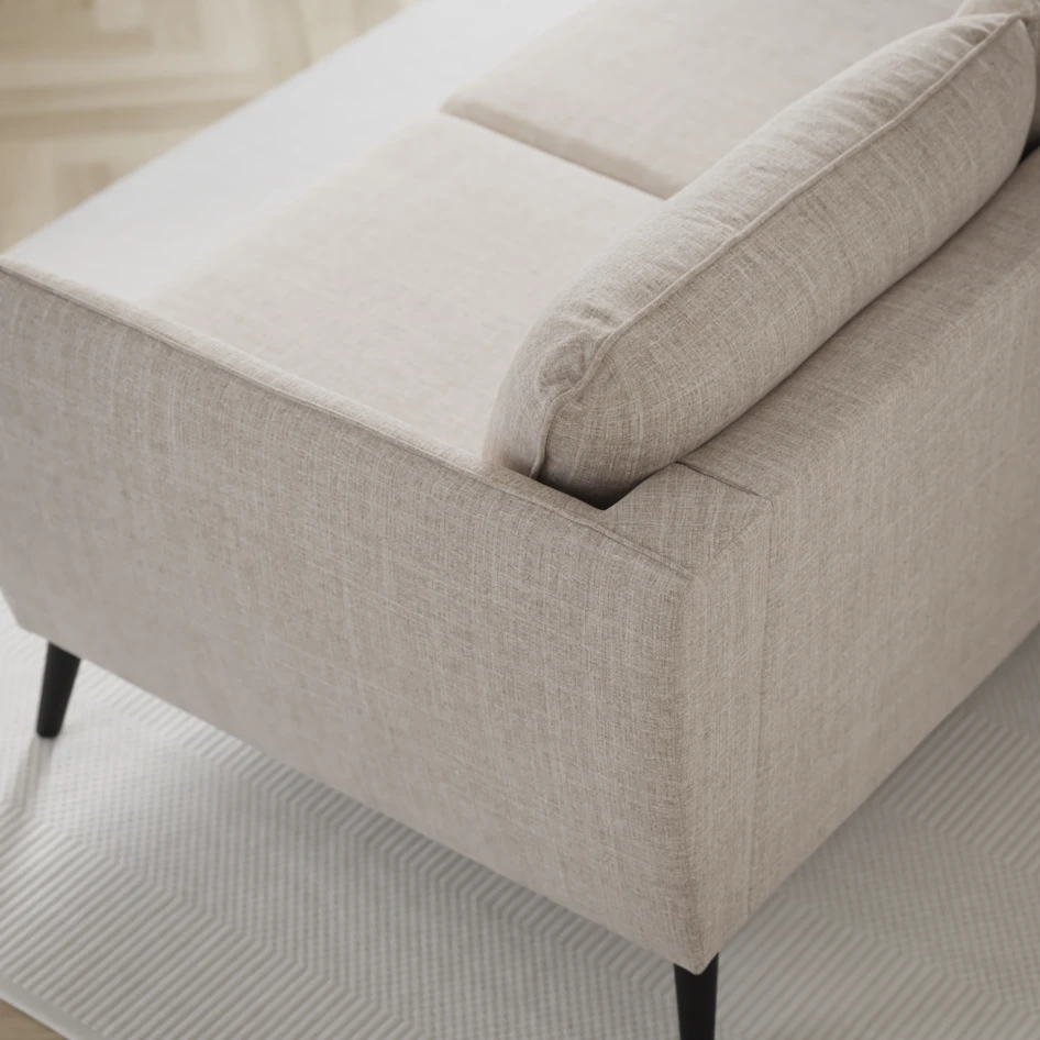 County - 3-sits soffa med flyttbar schäslong - Beige
