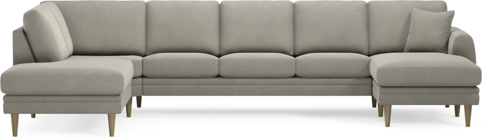 Eden - 3-sits soffa med divan vänster och schäslong höger - Grå