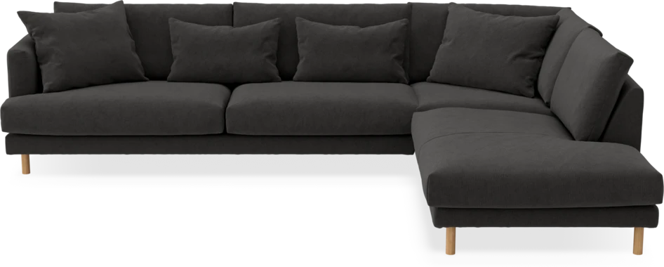 Harper - 3-sits soffa med divan höger - Grå