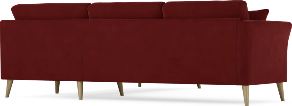 Eden - Hörnsoffa, 2,5+2,5-sits - Röd