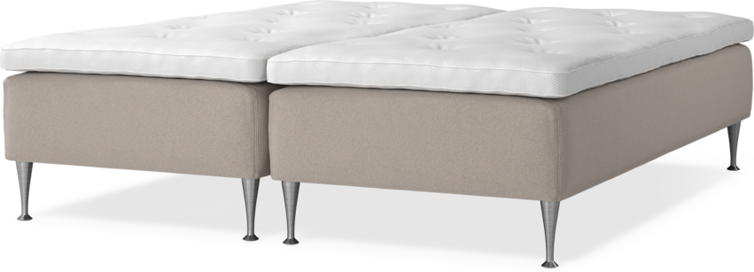 Delux Sense - Ramsäng, dubbelsäng med bäddmadrass - Beige