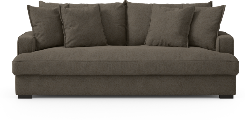 Mila - 3-sits soffa, hel dyna - Brun
