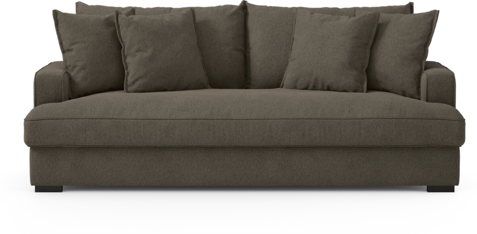 Mila - 3-sits soffa, hel dyna - Brun