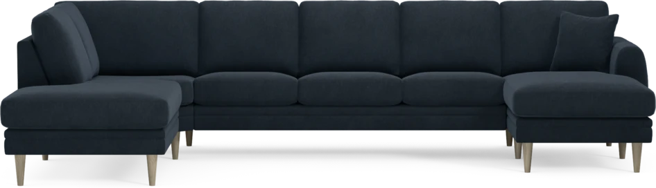 Eden - 3-sits soffa med divan vänster och schäslong höger - Blå