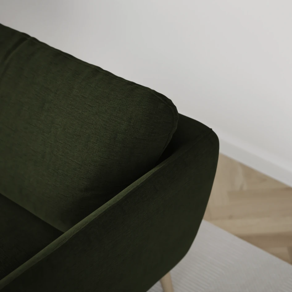Madison - 2-sits soffa med divan vänster och schäslong höger - Grön