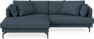 Harper - 4-sits med schäslong XL vänster - Blå