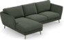 Madison Lux - 2-sits soffa med schäslong vänster - Grön