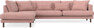 Harper - 3-sits soffa med divan vänster - Rosa