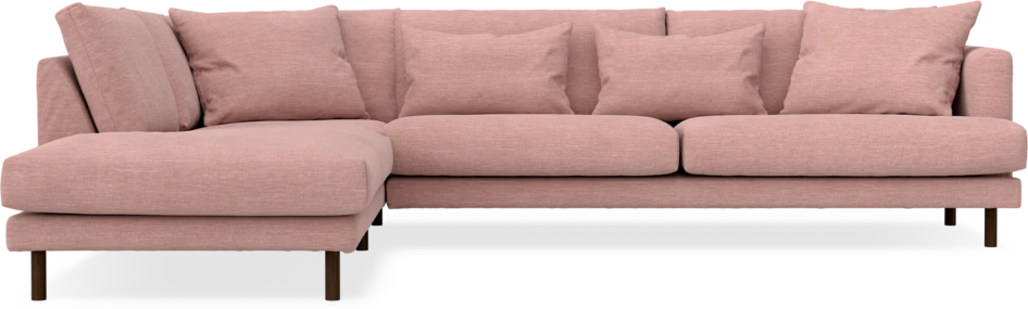Harper - 3-sits soffa med divan vänster - Rosa