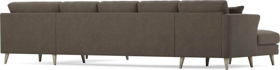 Eden - 3-sits soffa med schäslong vänster och divan höger - Brun