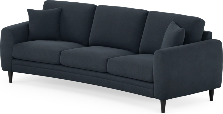 Eden - 3-sits soffa svängd - Blå