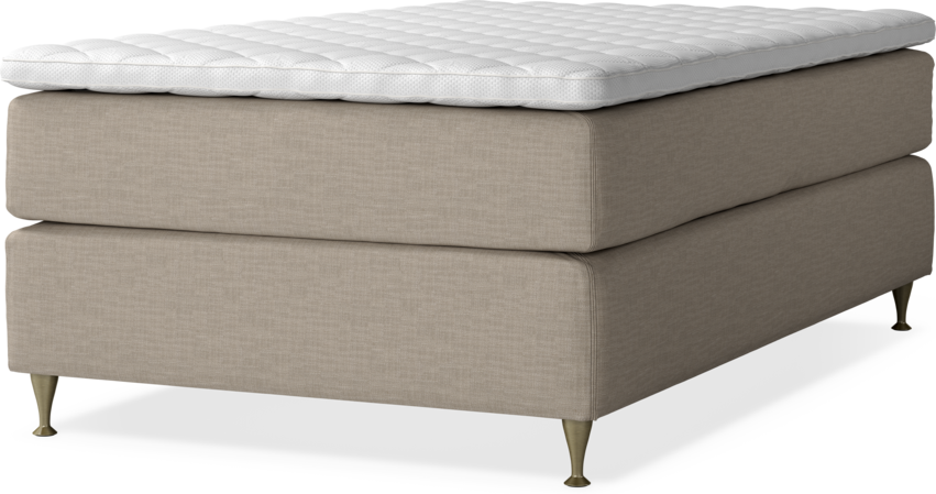 Delux Dream - Kontinentalsäng, enkelsäng med bäddmadrass - Beige
