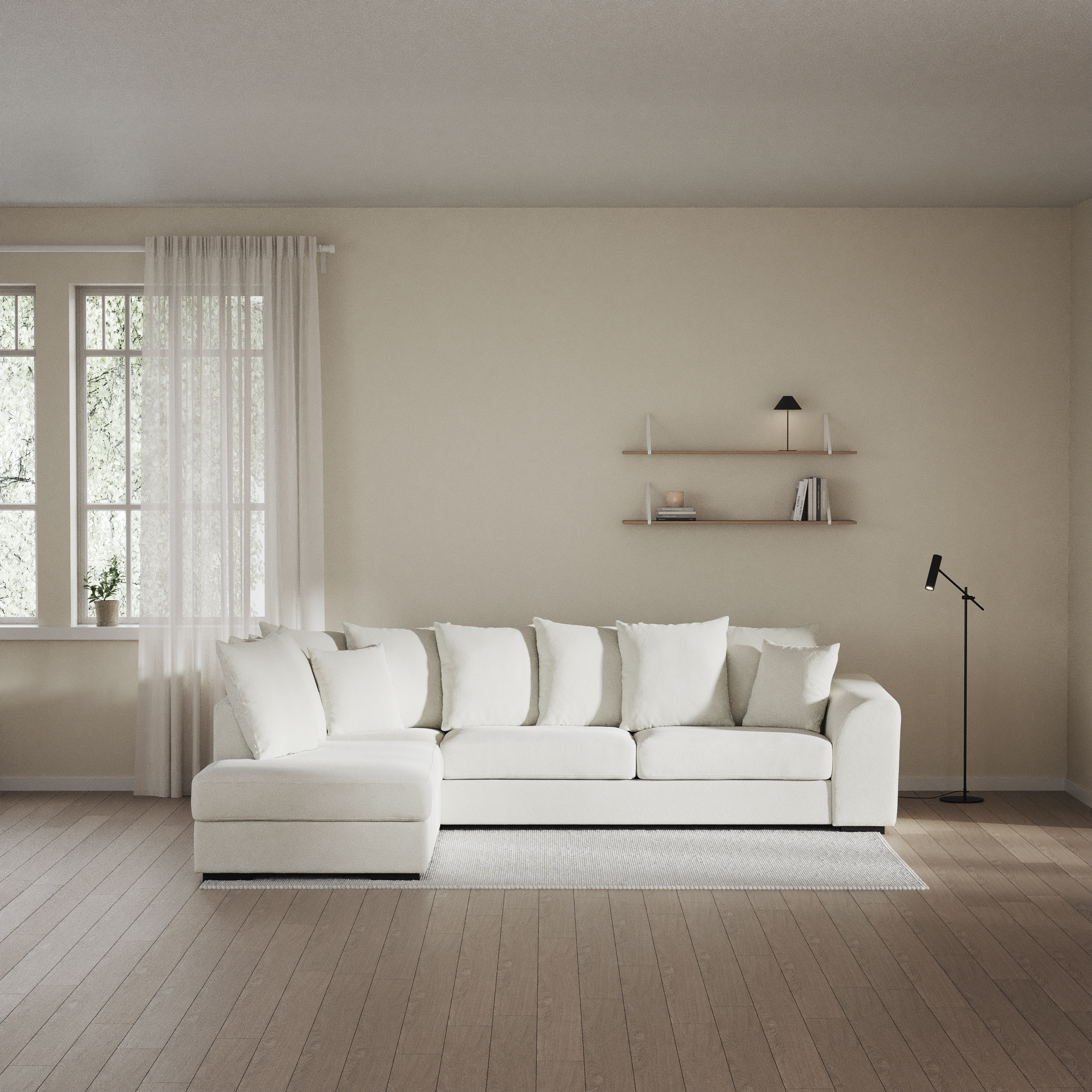 Town, 3-sits soffa med divan vänster