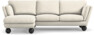 Madison Lux - 2-sits soffa med schäslong vänster - Vit