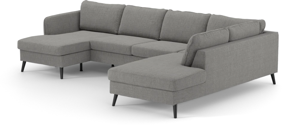 County - 3-sits soffa med schäslong vänster och divan höger - Grå