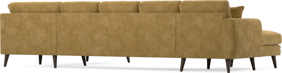 Eden - 3-sits soffa med schäslong vänster och divan höger - Gul